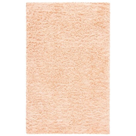 Safavieh 3 x 5 ft. Faux Sheep Skin Power Loomed Rectangle Area Rug, Light Pink FSS235U-3